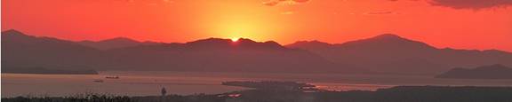 Volcan Isazu at Sunset